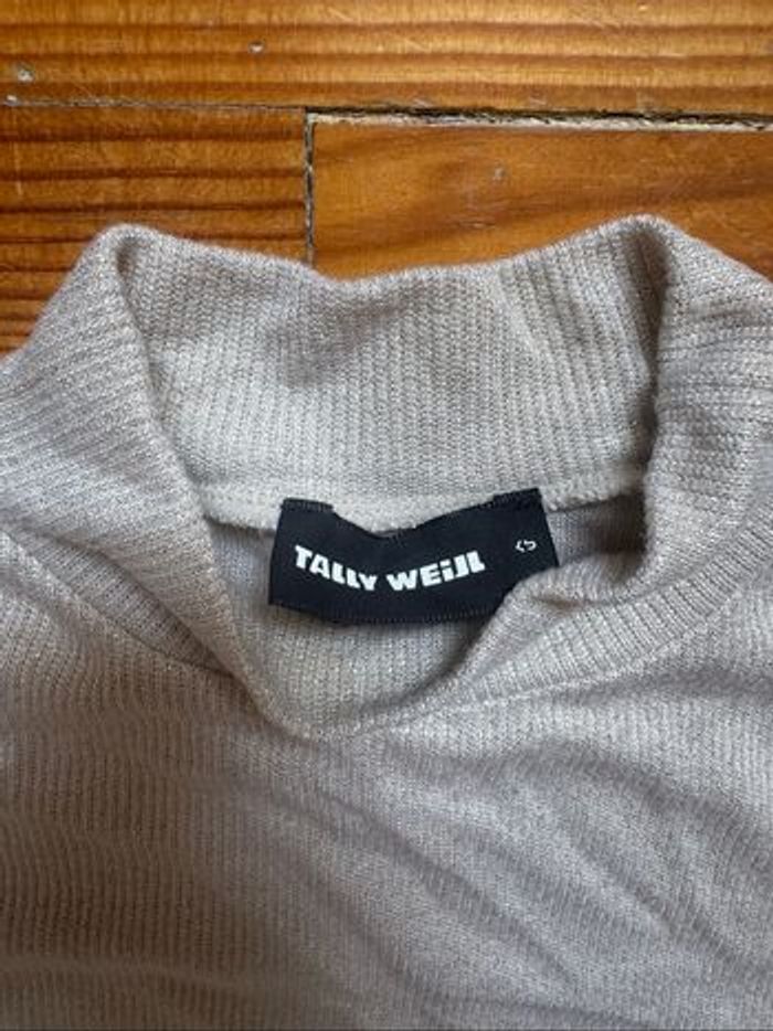 T-shirt beige pailletée - photo numéro 3