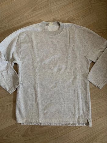 Sweat manches trois-quarts gris