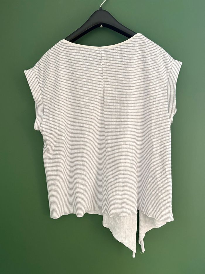 🌸 Top femme manches courtes Mango 🤍💎 – Taille L – TBE - photo numéro 6