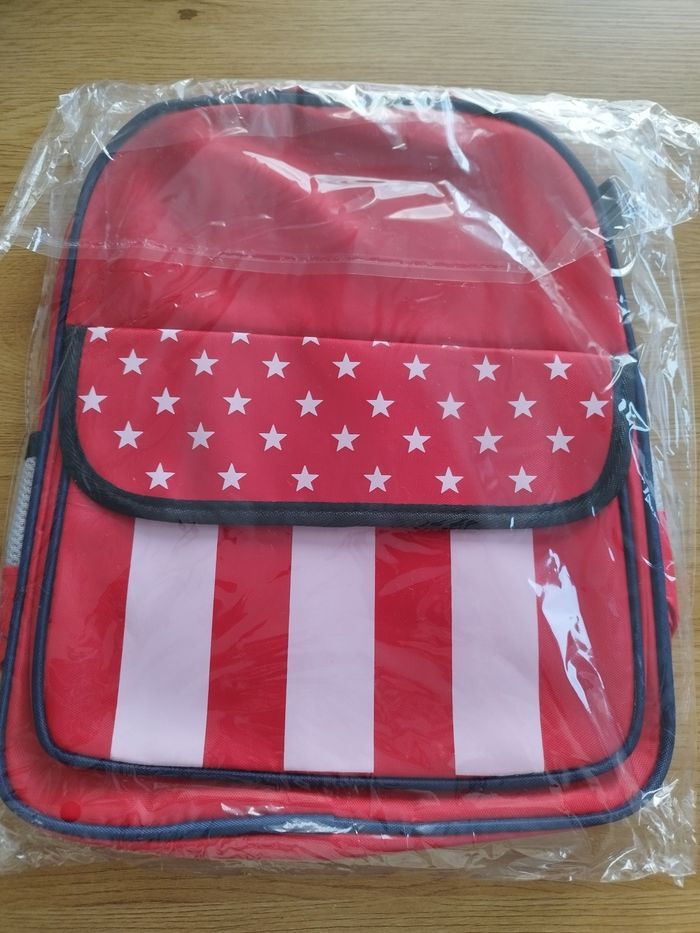 Sac à dos motif usa rouge