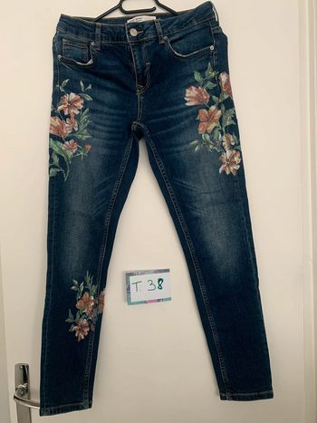 Jeans Zara fleurs