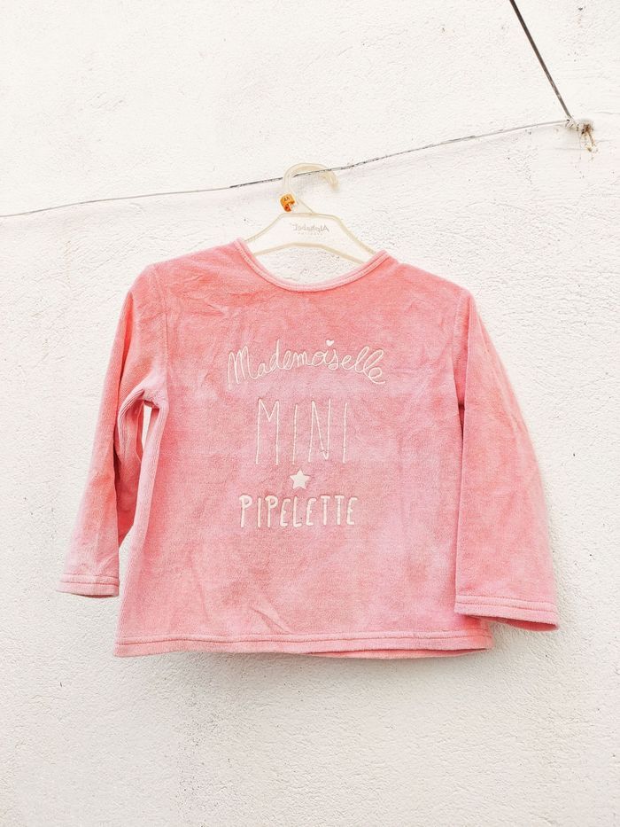 Haut de pyjama rose mimi pipelette fille 36 mois Kiabi