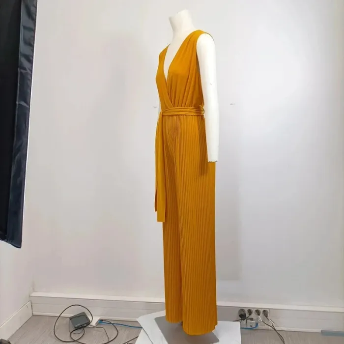 Combinaison Jaune Moutarde - Décolleté V - A1 - TU A289 - photo numéro 7
