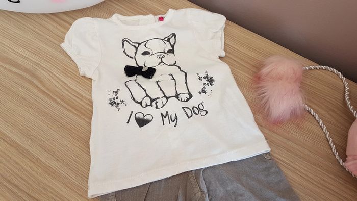 Ensemble tee shirt et pantalon 2 en 1 taille mois - photo numéro 2