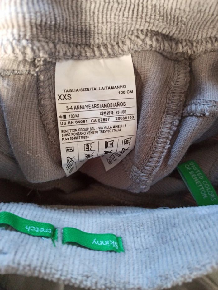 Pantalon skinny velours Benetton - photo numéro 5