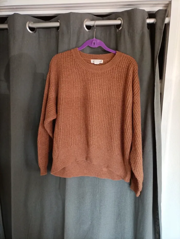 Pull en lainage marron
