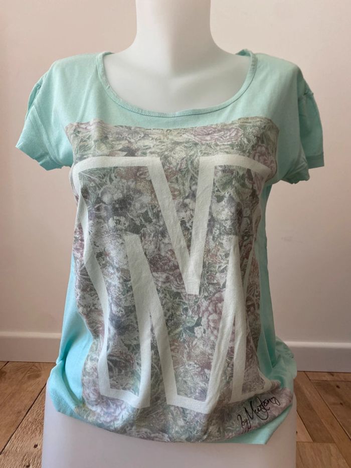 TEE shirt over size Mustang turquoise