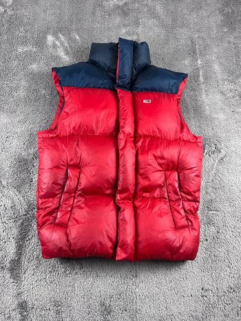 Doudoune sans manches Tommy Jeans Rouge & Bleu Marine – Taille S