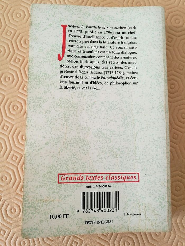 Livre Jacques le fataliste de Diderot - photo numéro 2
