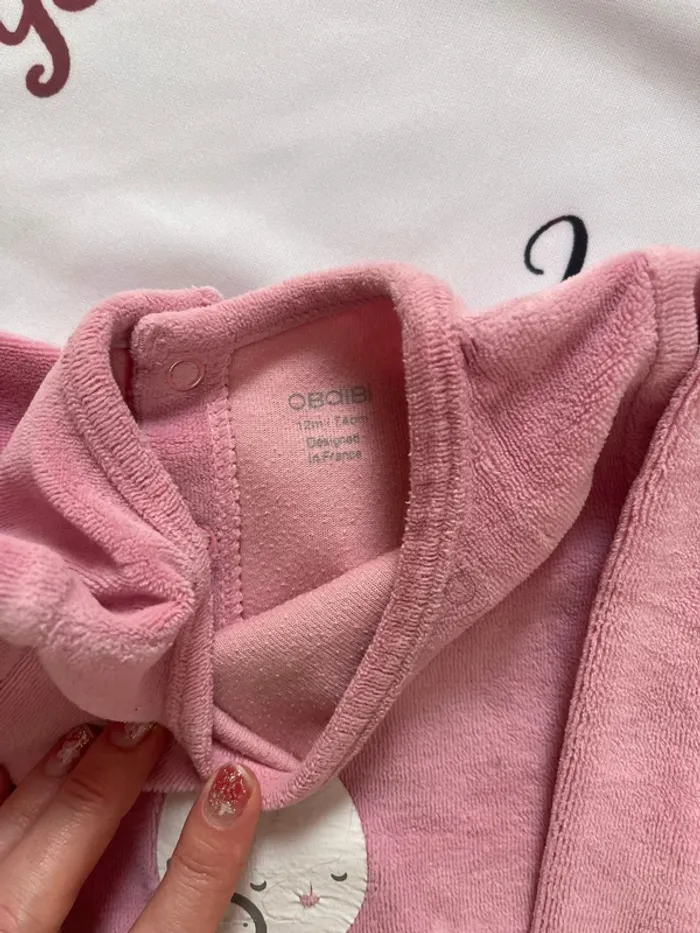 Lot de 2 pyjamas bébé fille – Obaïbi – Taille 12 mois - photo numéro 6