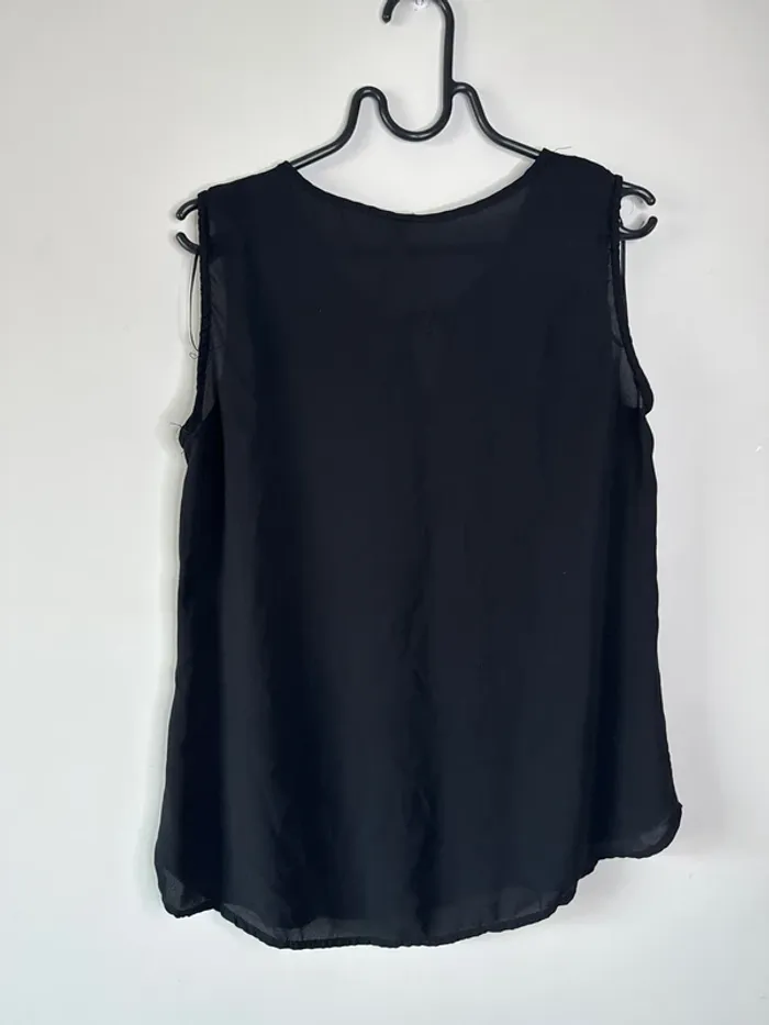 👚haut noir - taille S - très bon état- ny collection- transparent - photo numéro 8