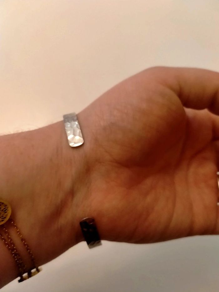 Bracelet martelé lbvyr Argenté - photo numéro 4