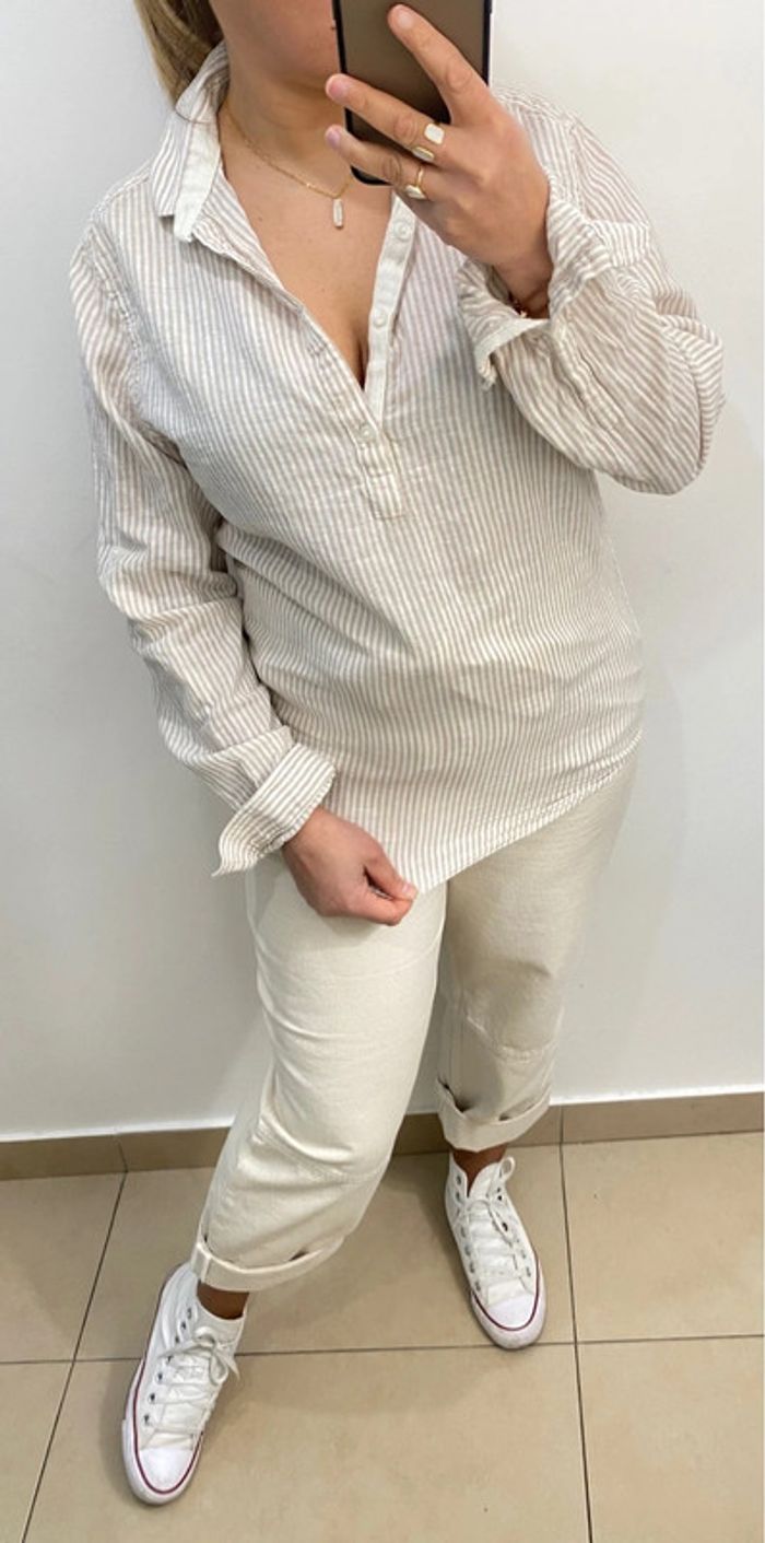 Superbe Blouse A Rayures Taille S - photo numéro 4