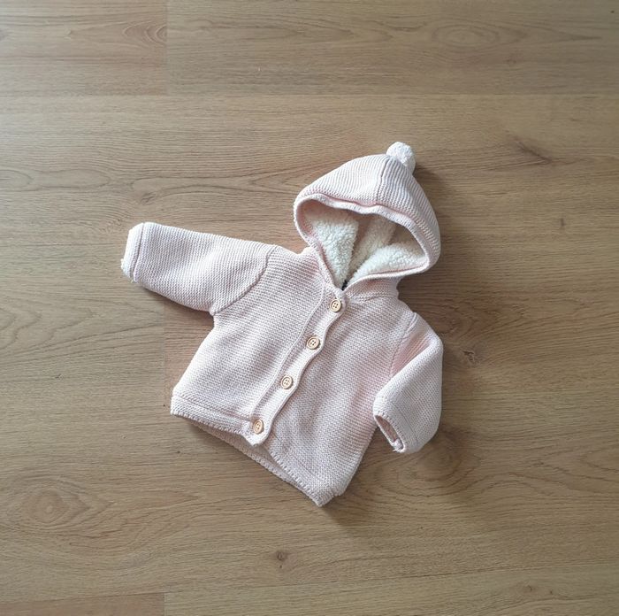 🩷 Gilet à capuche doublé effet moutonné 1 mois Kiabi #emyfleury_1moisfille