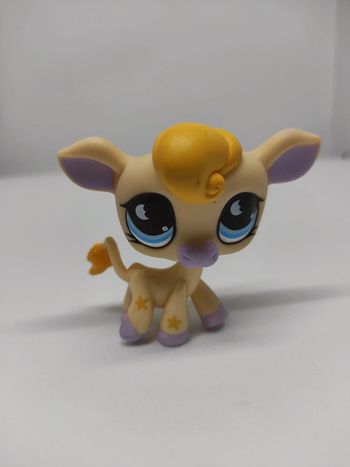 Little Petshop LPS 877 vache cow vaca yellow cream   #geektradelpsvache