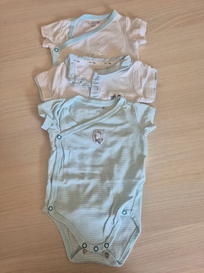Lot de 3 bodies manches courtes 6 mois garçon