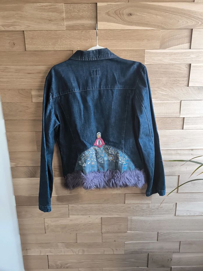 Veste en jeans vintage cimarron brodée taille 42 - photo numéro 2