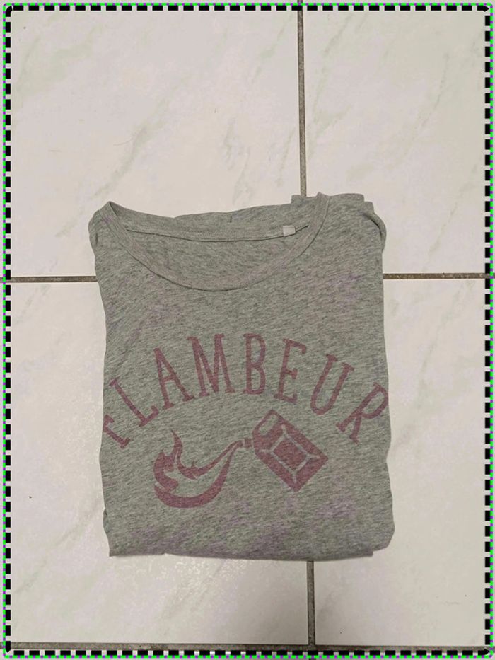 🔥 T-shirt "Flambeur" Bizbee gris - Taille M - photo numéro 7