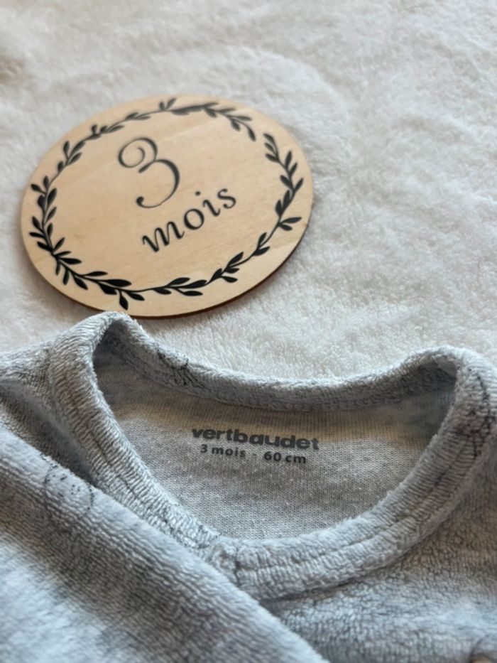 Pyjama velours 3 mois vertbaudet - photo numéro 3