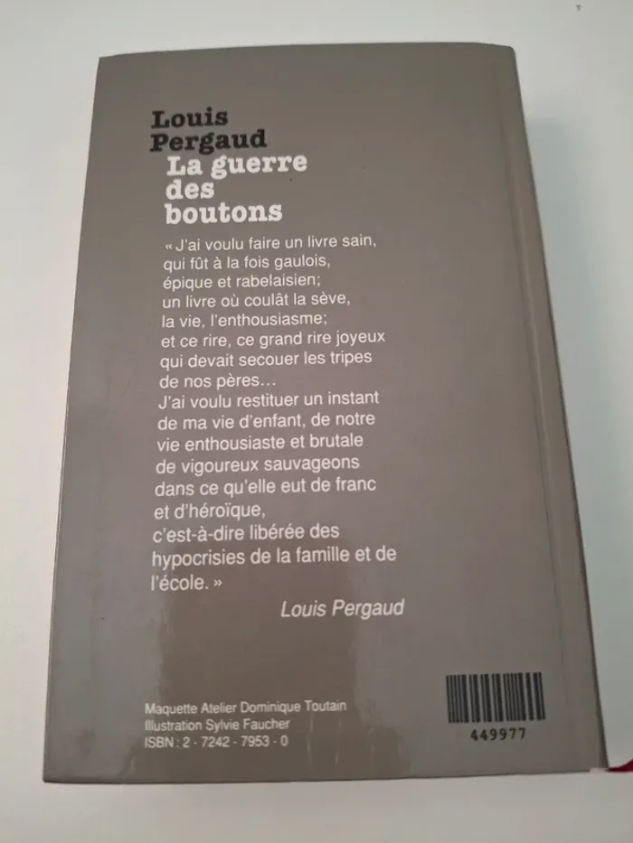 Livre La guerre des boutons - photo numéro 2