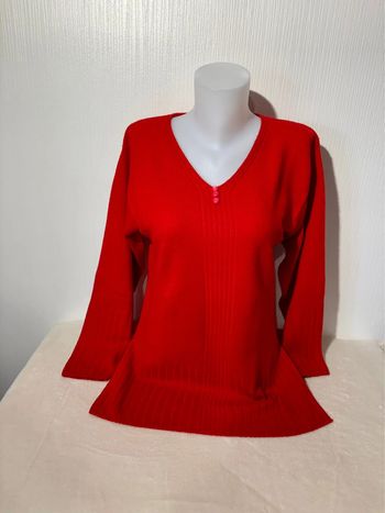 Pull large femme rouge Boutique Bohème - Taille S oversize