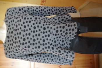 Tounique Vila - pois gris chiné et noir T. XL - 42