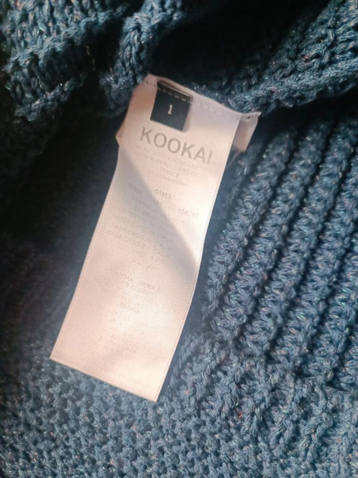 Pull tee shirt bleu brillant Kookaï taille 1 - photo numéro 3