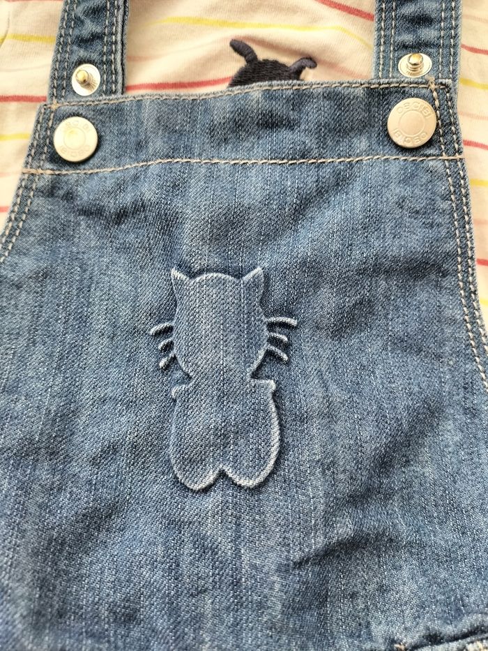 Ensemble salopette short t-shirt Okaïdi - photo numéro 2