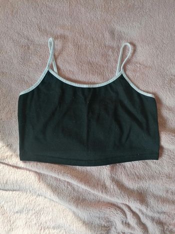 Crop top noir et blanc