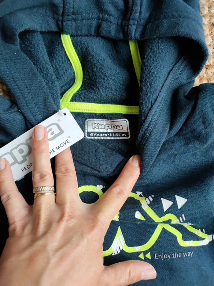 Sweat à capuche 6 ans KAPPA neuf - photo numéro 3