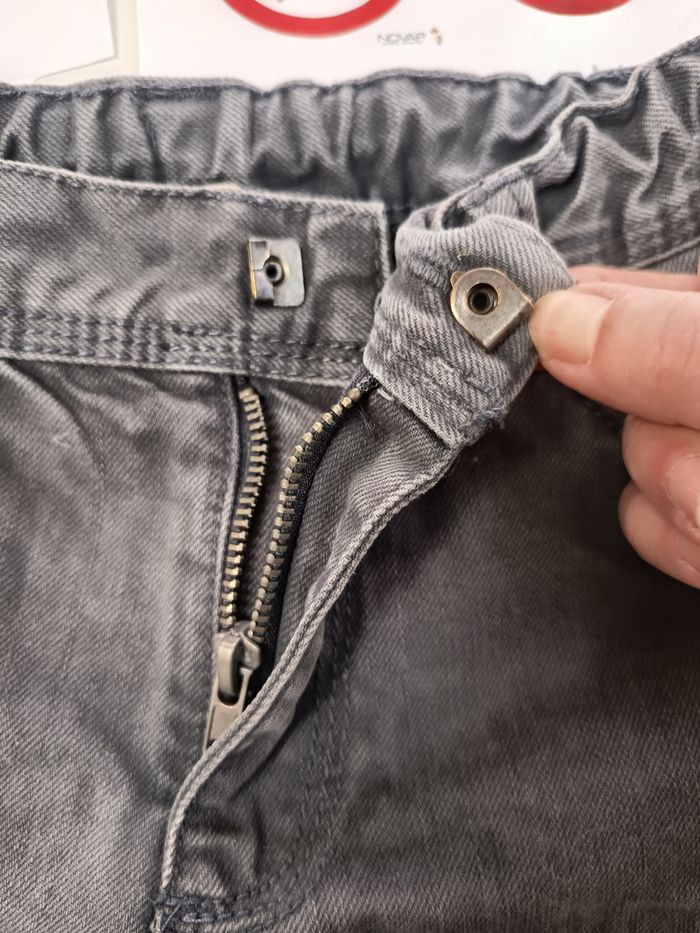 7 ans bermuda short Jeans tape à l'oeil dark grey - photo numéro 5