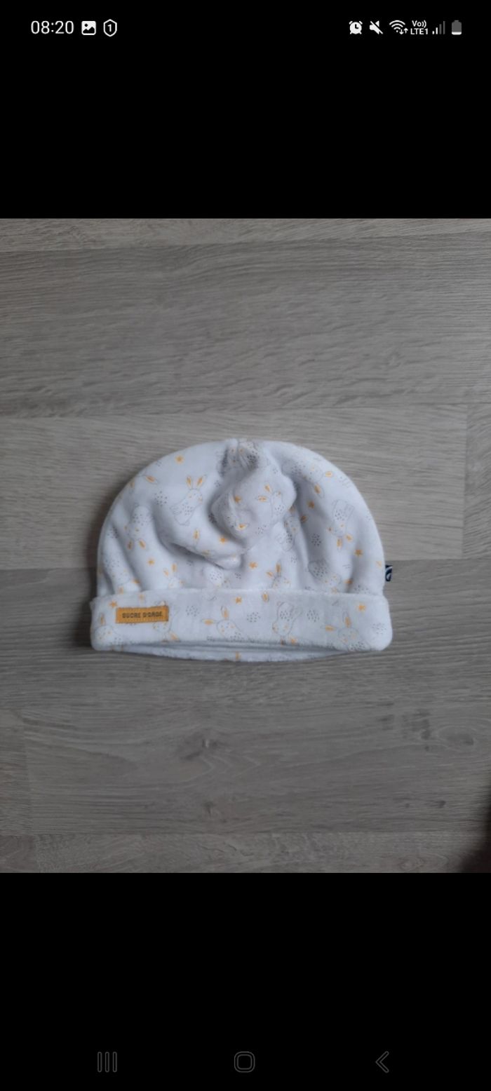 Pyjama velours + bonnet 6 mois - photo numéro 4