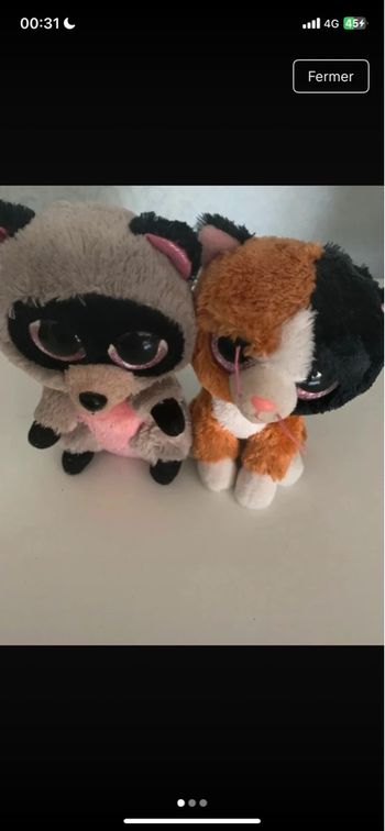 Deux peluches TY 