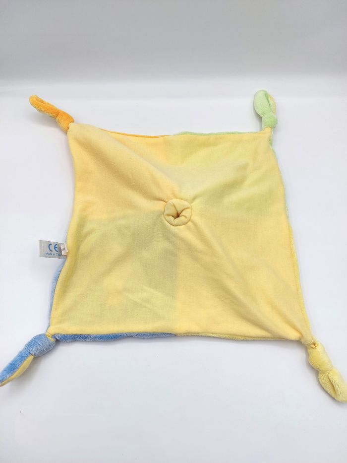 Doudou plat ours beige vert jaune orange bleu GIPSY montgolfière nuage 4 nouettes - photo numéro 4