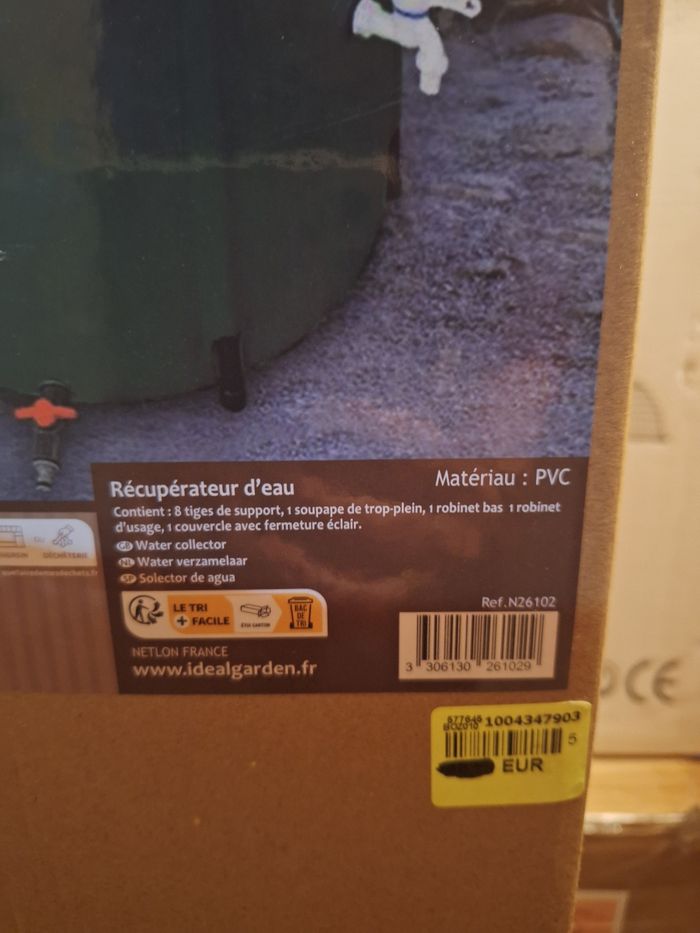 Récupérateur d'eau de pluie 500 litres - photo numéro 3
