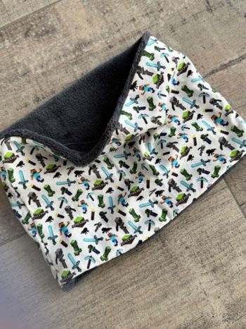 Snood tour de cou cache cou enfant Minecraft plusieurs taille et motifs au choix