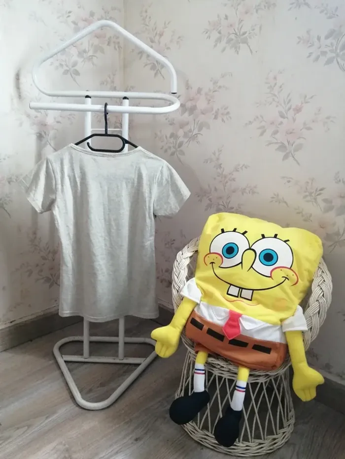Tee-shirt gris imprimé fille à vélo et message / cantarana / (12ans) - photo numéro 2