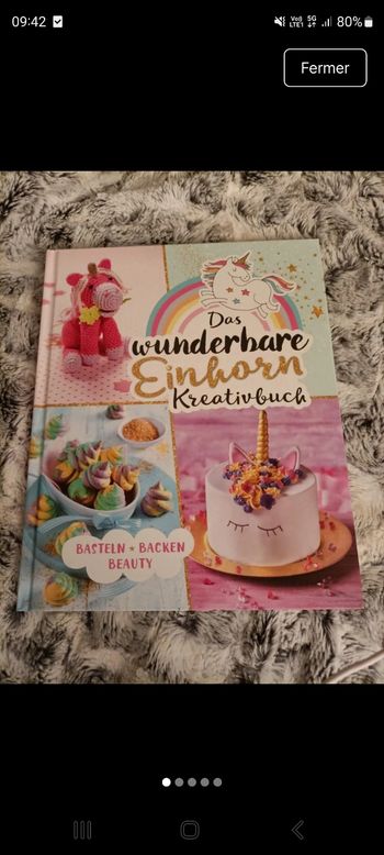 Livre Licorne Allemand "Das Wunderbare Einhorn Kreativbuch"