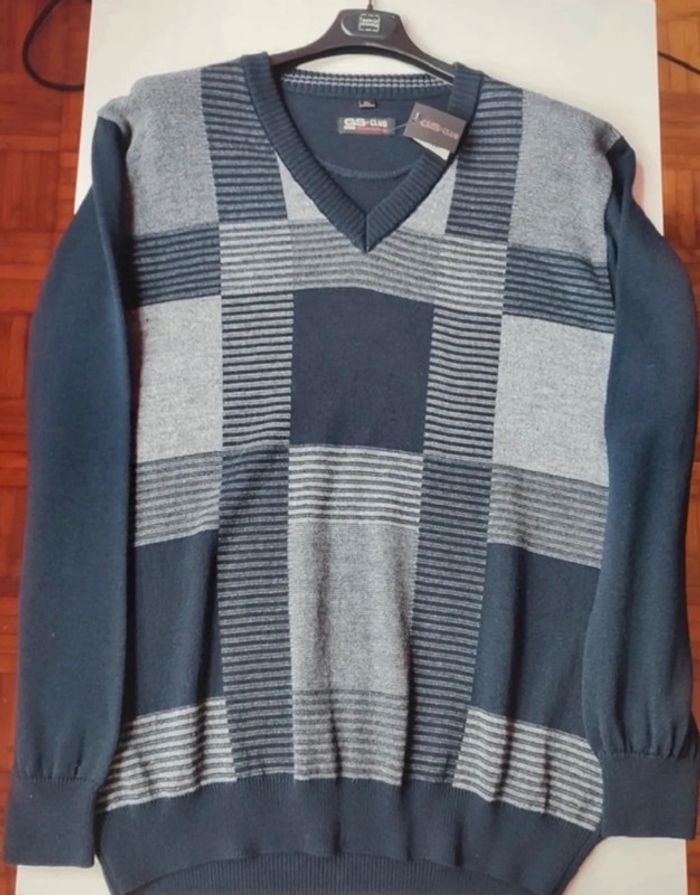 Pull col V pour homme taille XL, GS Club - photo numéro 2