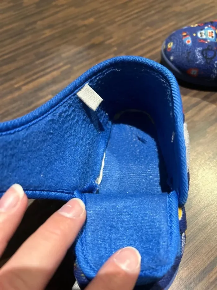 Chaussons à scratch enfant garcon thème robot espace taille 23 - photo numéro 8