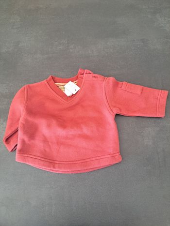 Pull polaire rose 6m