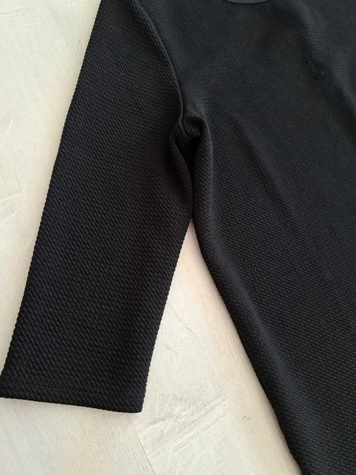 Haut blouse Pimkie - noir - basique - manches 3/4 - taille S - photo numéro 3