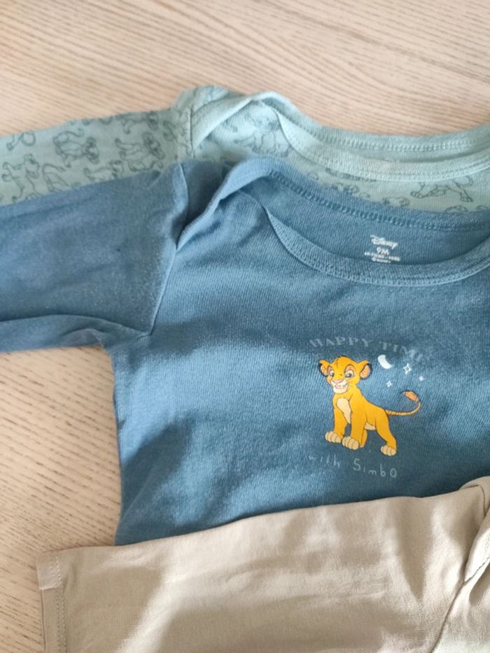 Lot de 3 bodies bleus et beige tape à l'oeil Disney - photo numéro 7