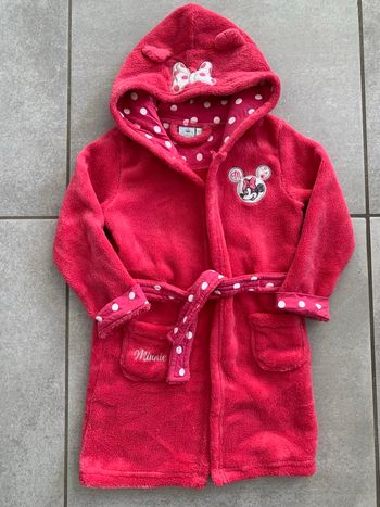 Peignoir chaud fuchsia Disney taille 2/3 ans
