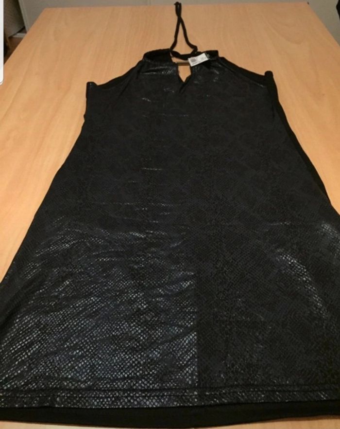 Robe moulante sexy effet python