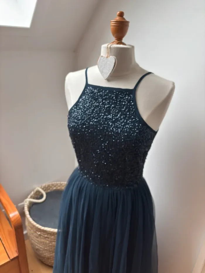 💙 Robe de soirée bleu marine Lace & Beads – T40 Prête à briller ? - photo numéro 5