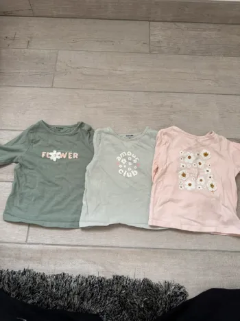 Lot de 3 t-shirt manches longues fin