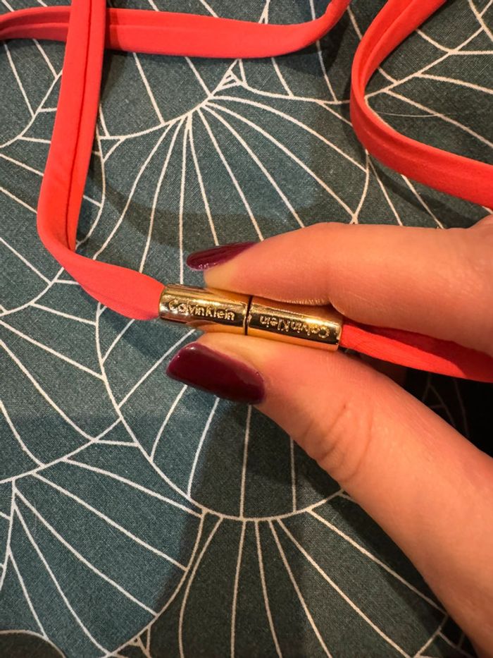 Haut de maillot de bain rose Calvin Klein - photo numéro 4