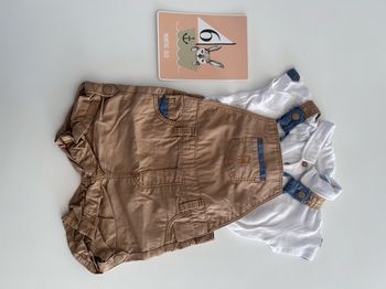 Ensemble salopette et polo bébé