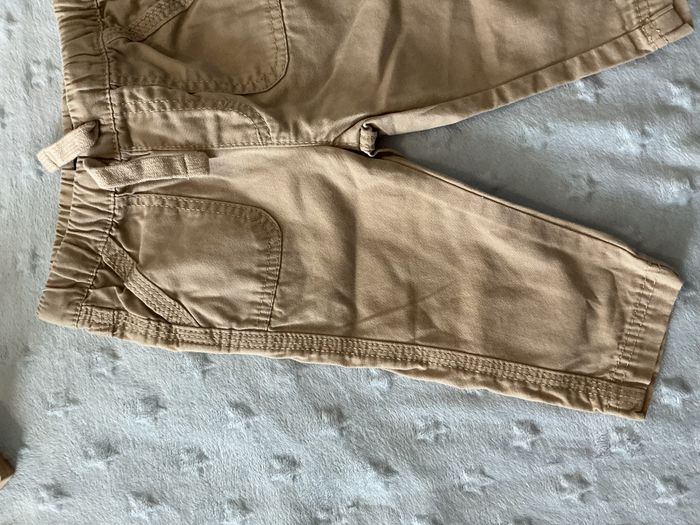 pantalon beige taille élastique et lien de serrage 6 mois kiabi - photo numéro 6